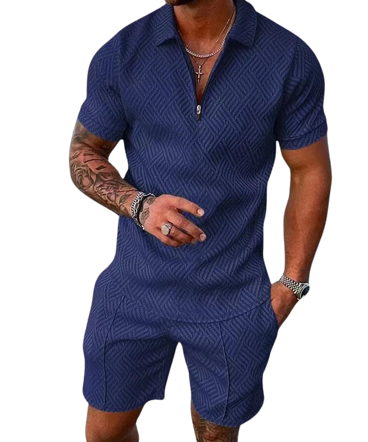 Stylish Summer Polo and Shorts Set for Men