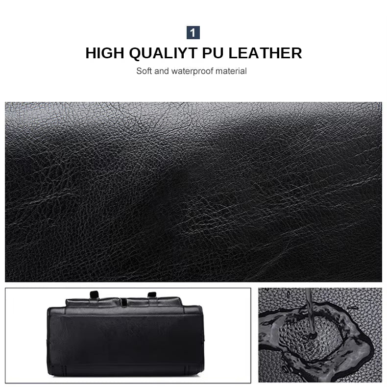 Milan | Leather Crossbody Laptop Travel Messenger Bag