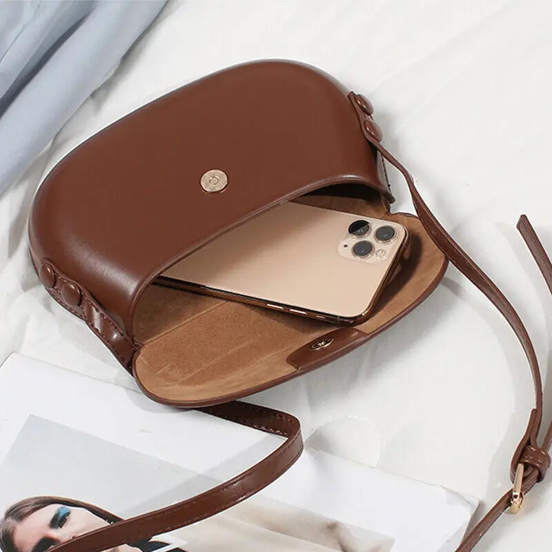 Eva | Women's Retro Saddle Leather Shoulder Bag