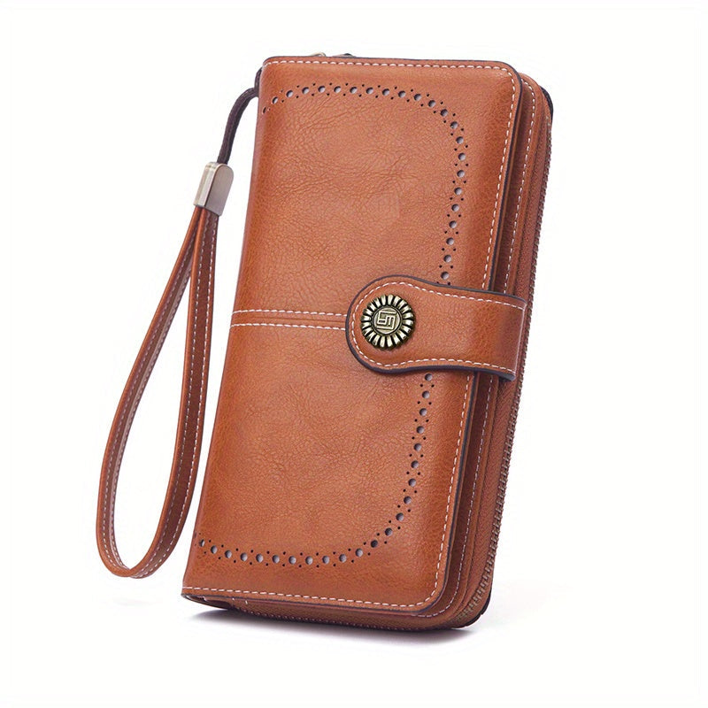 Skyla | Retro RFID Travel Wallet | Large Capacity