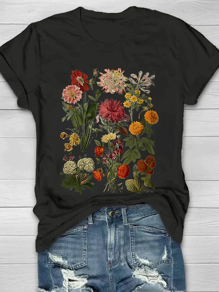 LUELLA | Retro Floral Print T-Shirt