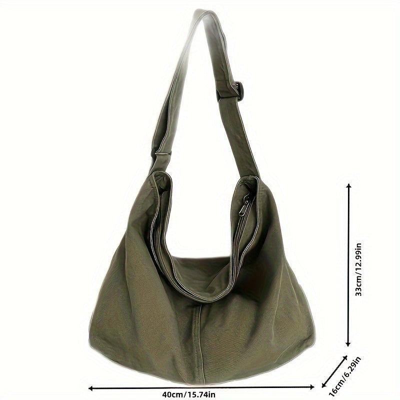 Hailey | Stylish Oversized Canvas Crossbody Messenger Bag