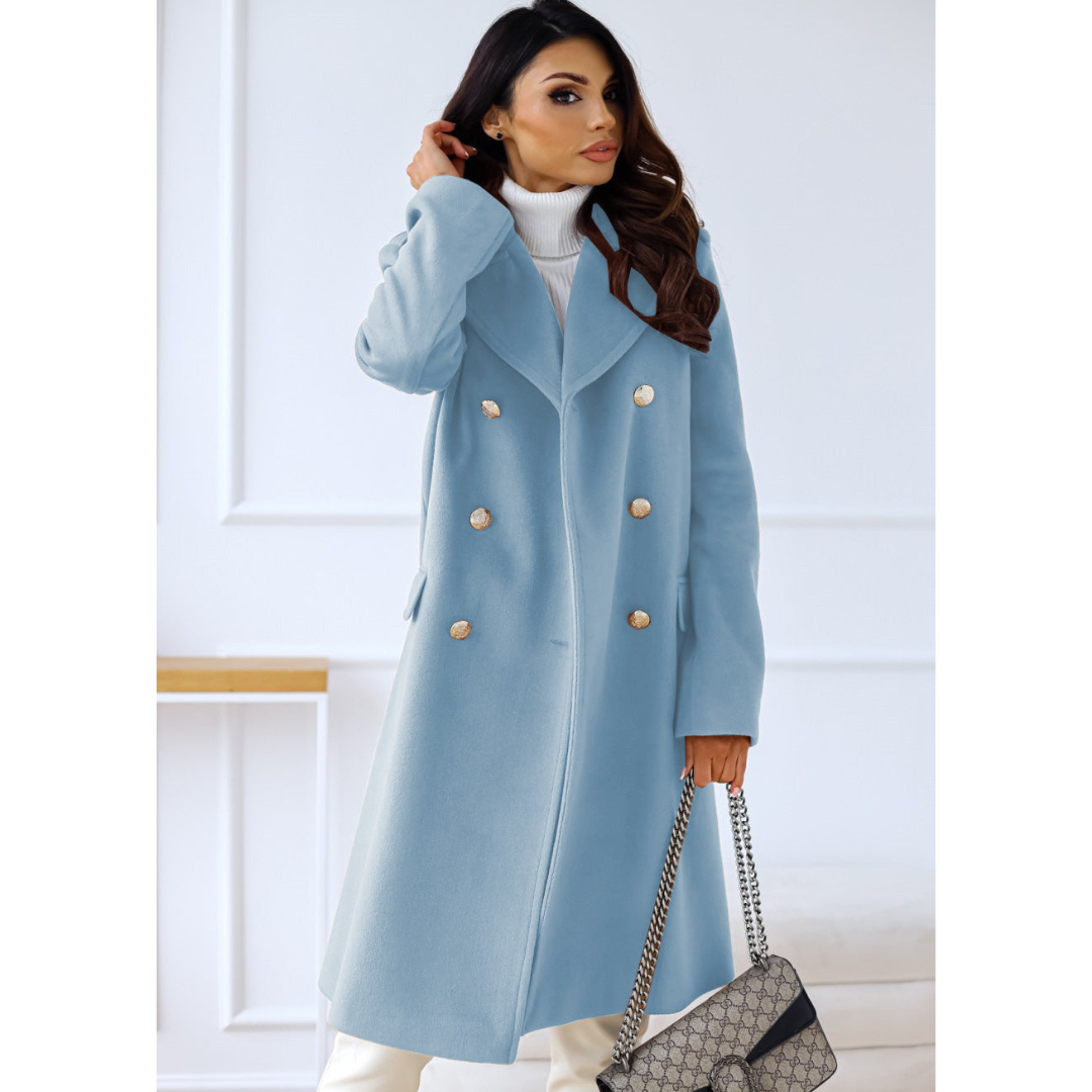 Suraliama | Women's Long Winter Trench Coat | Warm