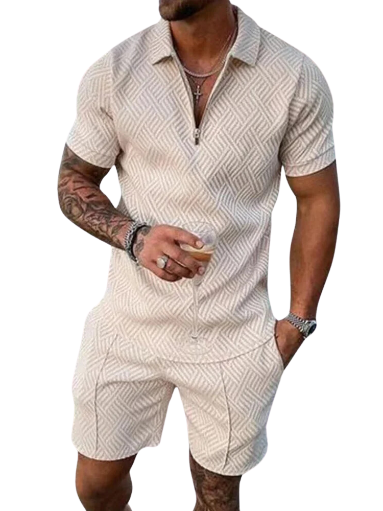 Stylish Summer Polo and Shorts Set for Men