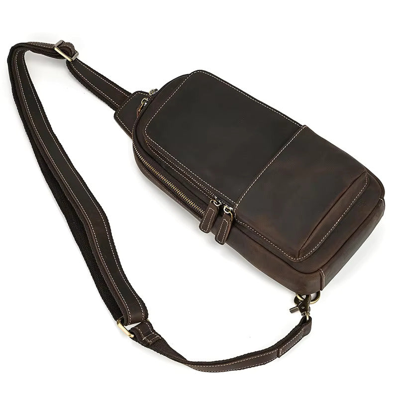 Mason | Men's Retro Genuine Leather Anti-Theft Crossbody Chest Bag