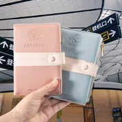 Tallulah | Light Faux Leather Passport Holder Travel Wallet