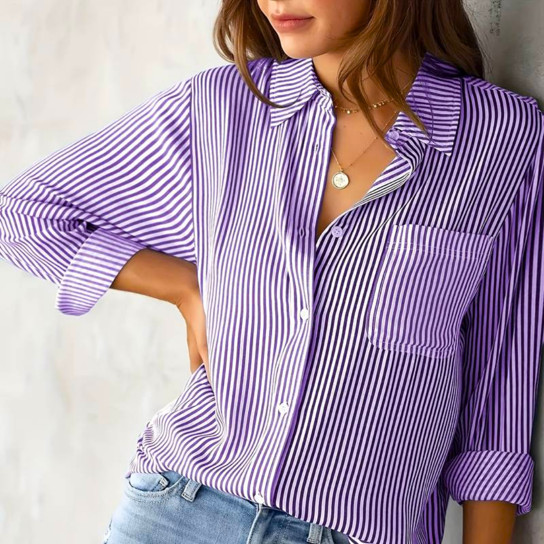 OLIVIA | Comfortable Classic Button Down Blouse