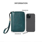 Samira | RFID-blocking Passport Holder Travel Wallet with Wrist Strap