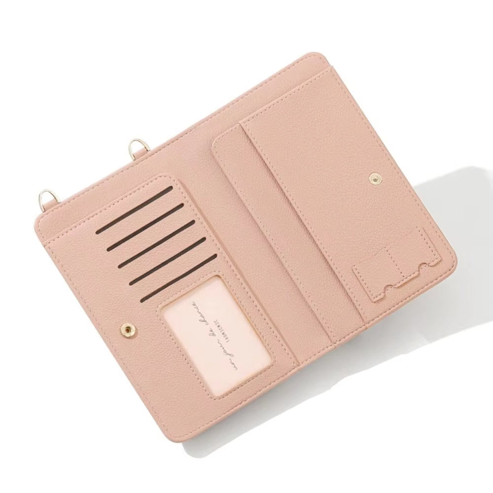 Perle | Lightweight PU Passport Holder with Removable Shoulder Strap