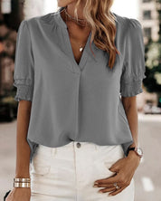 FLORA | V-Neck Stylish Blouse