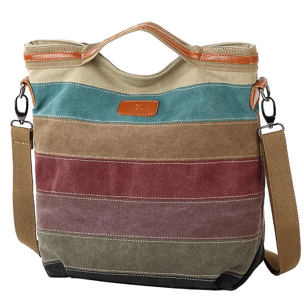 Finn | Canvas Striped Crossbody Messenger Bag