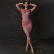 FRANCINE | Elegant Pink Dress