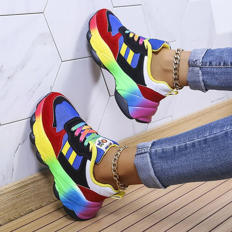 Melody | Vibrant Rainbow Design Shoes