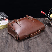 Liam | Retro PU Leather Briefcase Crossbody Messenger Bag