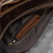 Zion | Retro Crazy Horse Leather Crossbody Sling Travel Bag