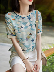 ELIZABETH | Stylish Contrast Printed Shirt