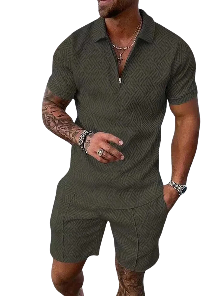 Stylish Summer Polo and Shorts Set for Men