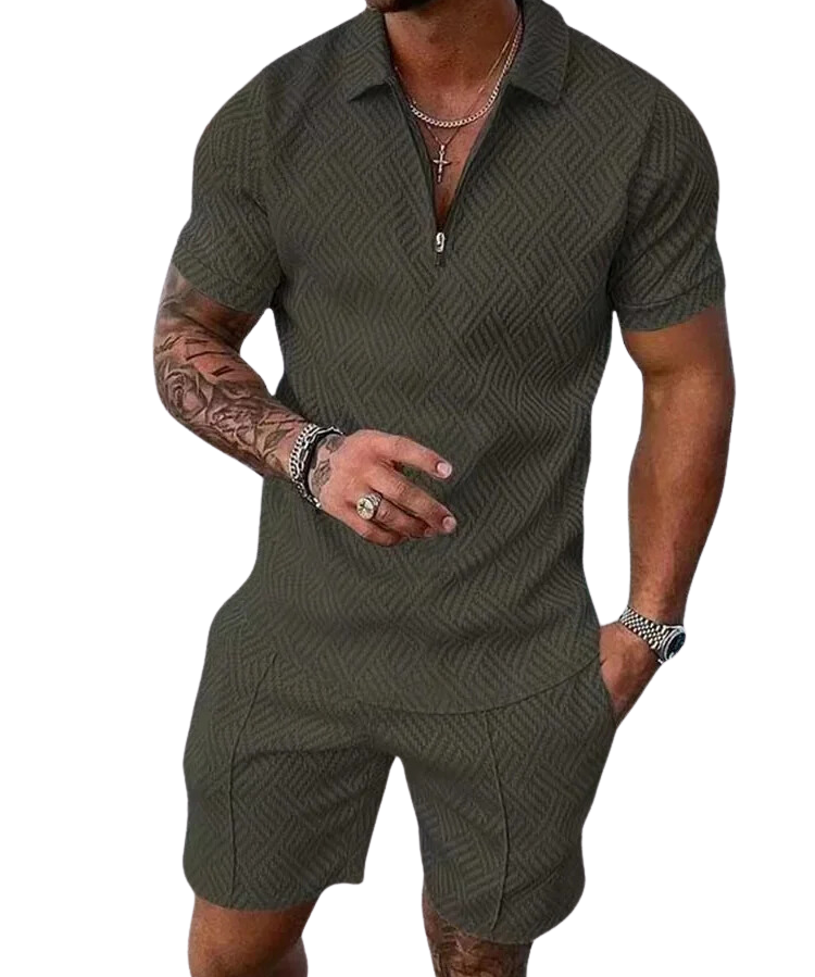 Stylish Summer Polo and Shorts Set for Men