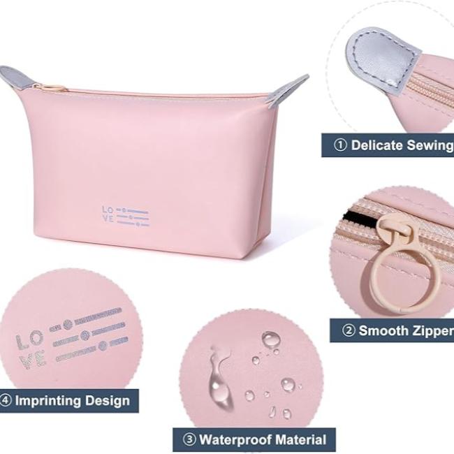 Emmeline | Solid Color Large Capacity Cosmetic Bag