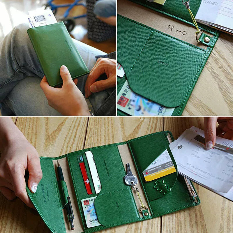 Alexia | Green Travel Wallet Pass Holder