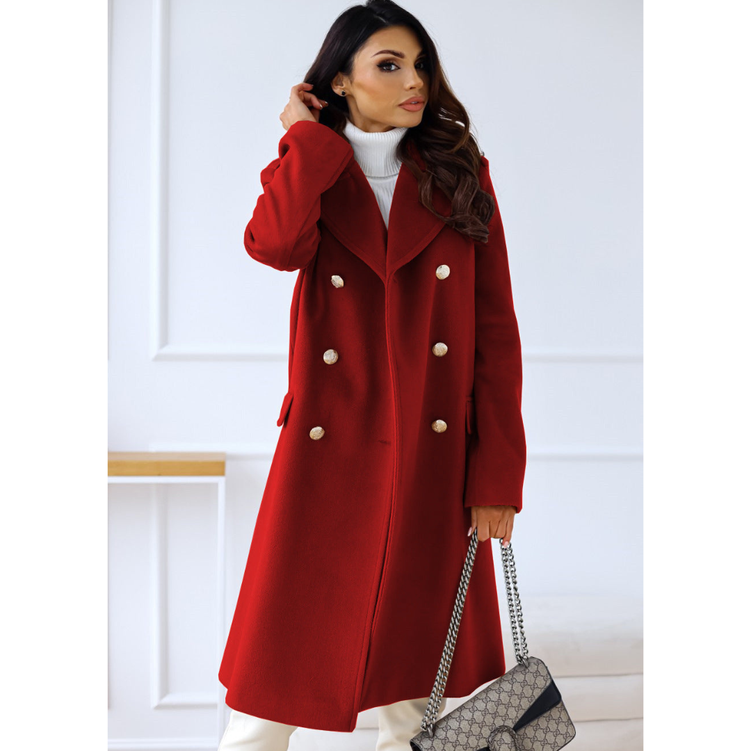 Suraliama | Women's Long Winter Trench Coat | Warm