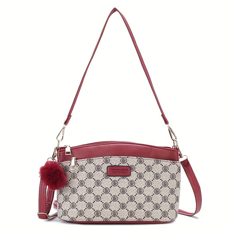 Mila | Leather Shoulder Bag for Women with Plaid Pattern