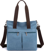 Lena | Canvas Shoulder Bag with Multiple Pockets