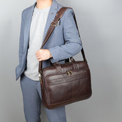 Dylan | Large Capacity Leather Laptop Shoulder Bag