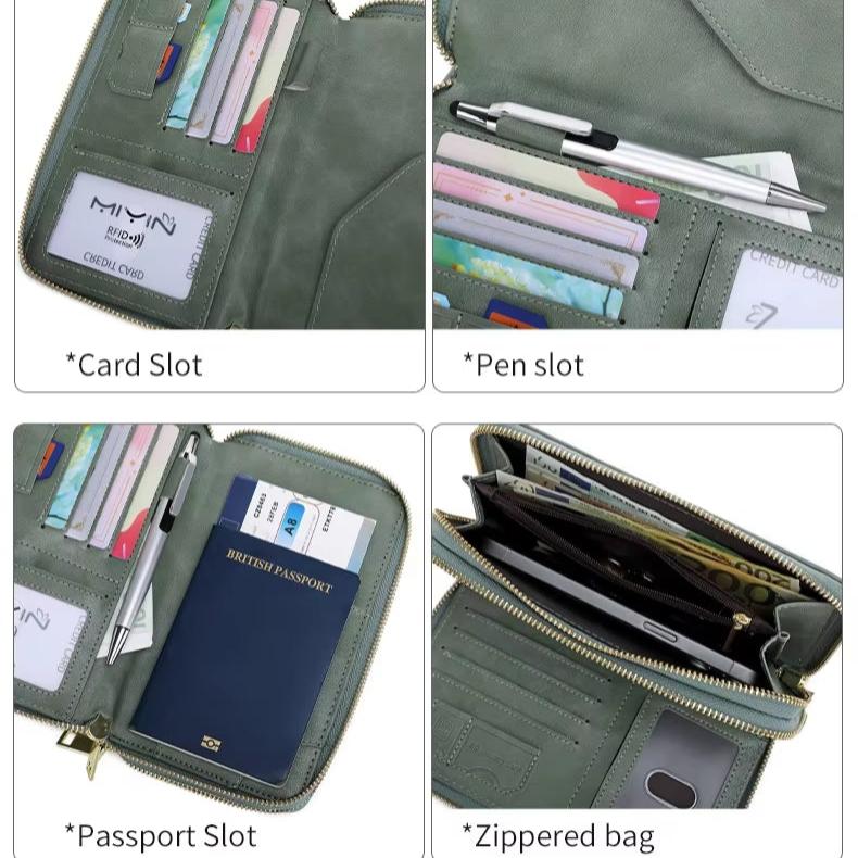 Valery | RFID-blocking passport holder with carrying strap