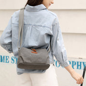 Secure Zipper Canvas Shoulder Bag