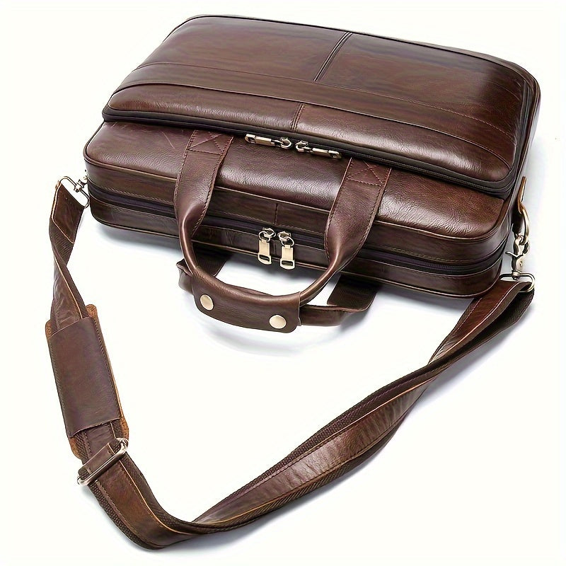 Dylan | Large Capacity Leather Laptop Shoulder Bag