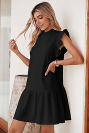 Shift Dress with Round Neck