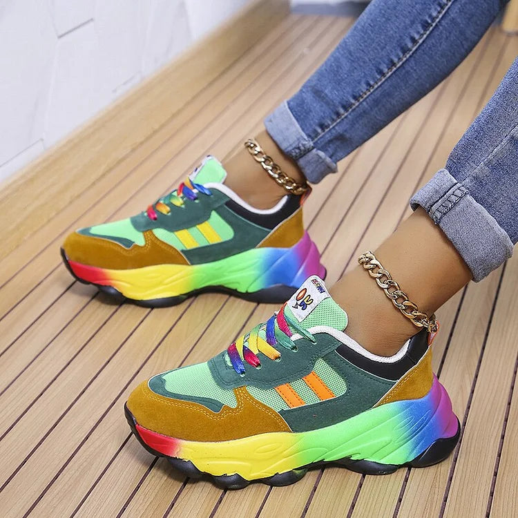 Melody | Vibrant Rainbow Design Shoes