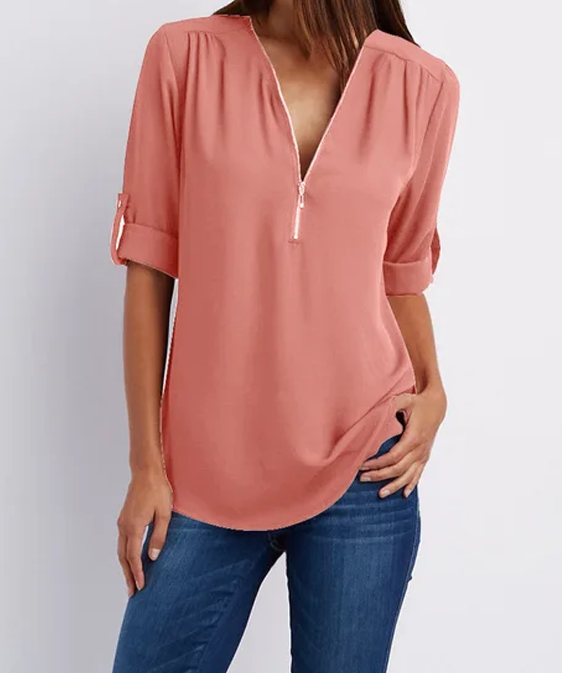 SARAH | Elegant V-Neck Blouse