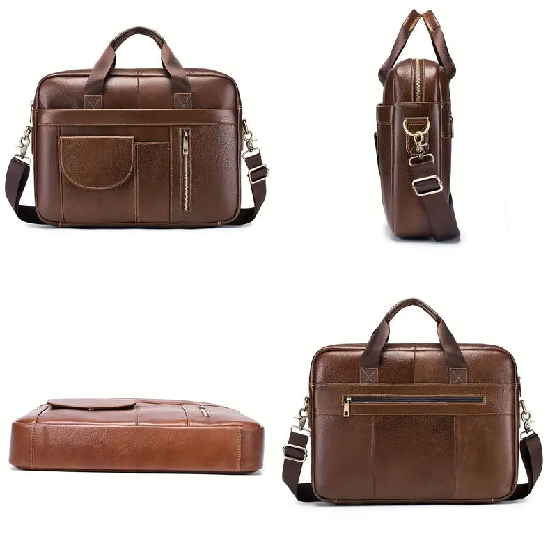 Alexander | Leather Crossbody Messenger Laptop Bag Travel Bag