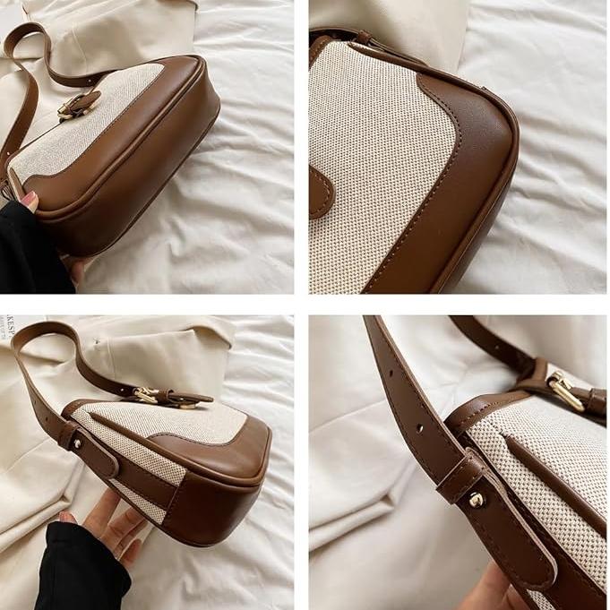 Hanna | Leather Color Block Shoulder Bag for Women