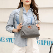 Secure Zipper Canvas Shoulder Bag