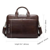 Dylan | Large Capacity Leather Laptop Shoulder Bag