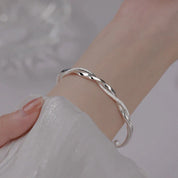 ShimmerGrace | Intriguing Sterling Silver Bracelet