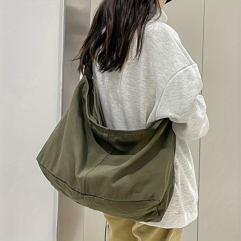 Hailey | Stylish Oversized Canvas Crossbody Messenger Bag