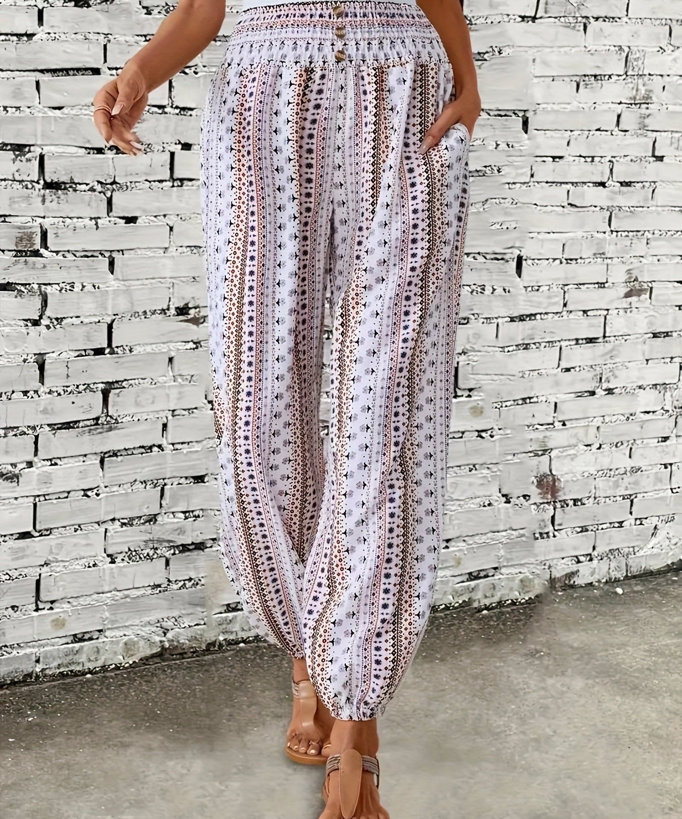 Viviana | Stylish High-Waist Printed Pants