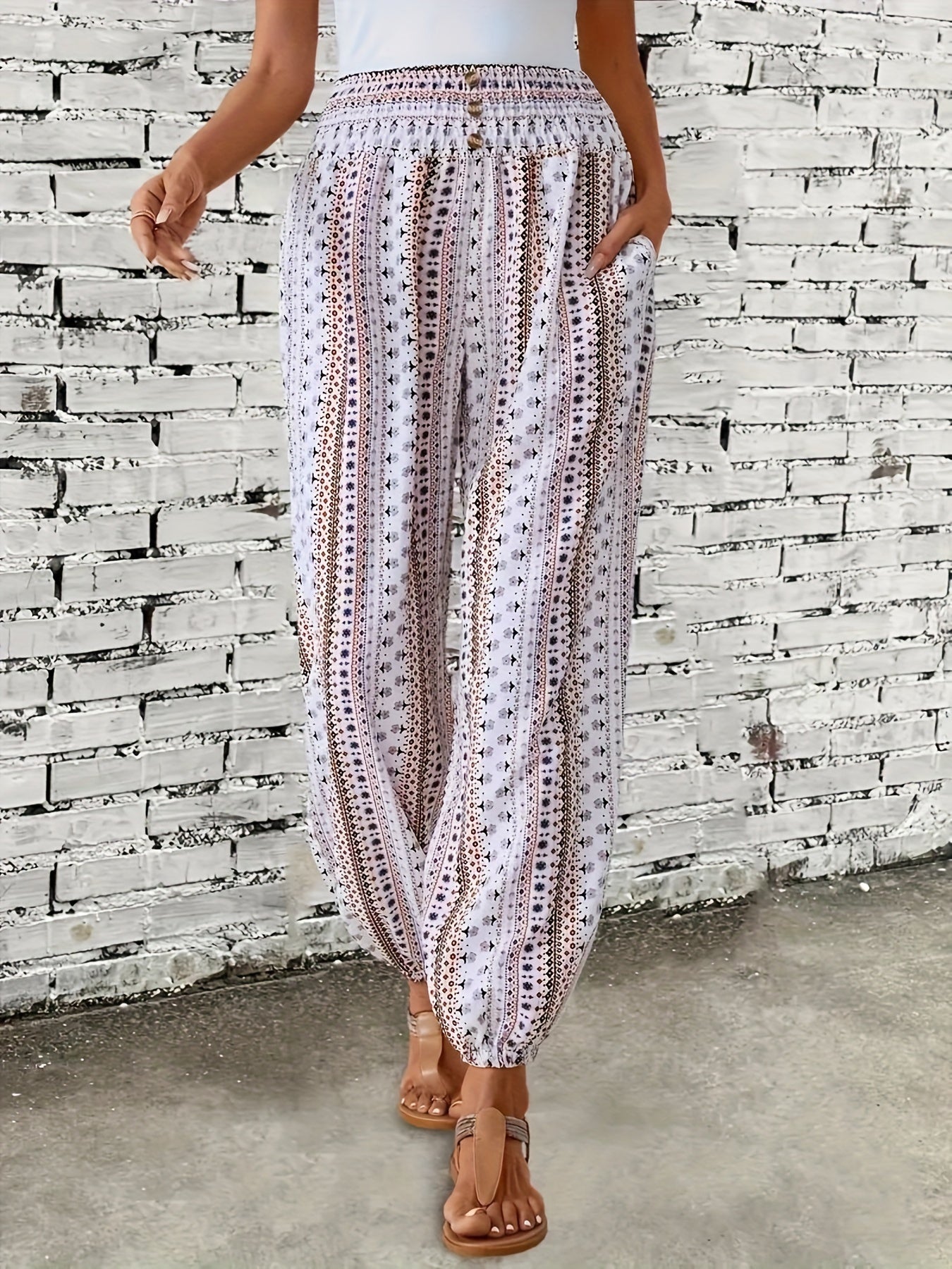 Viviana | Stylish High-Waist Printed Pants