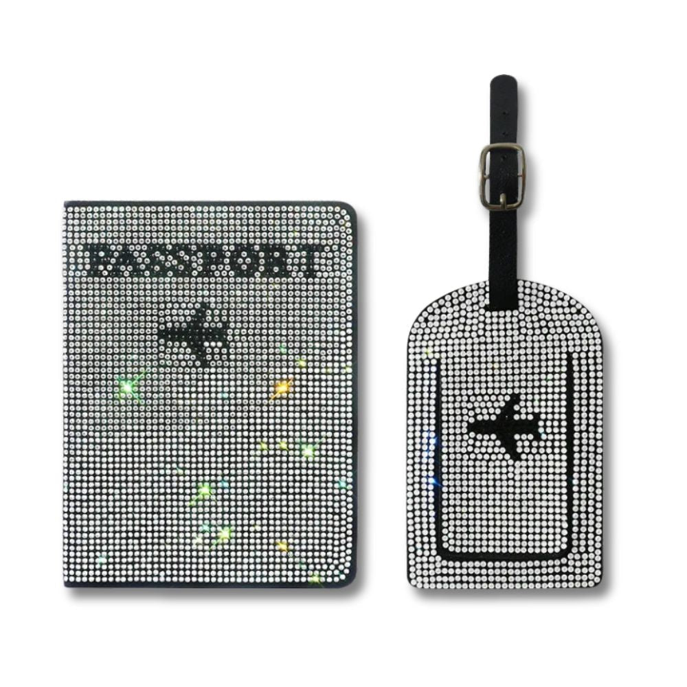 Lottie | Glittering Passport Holder & Luggage Tag Set