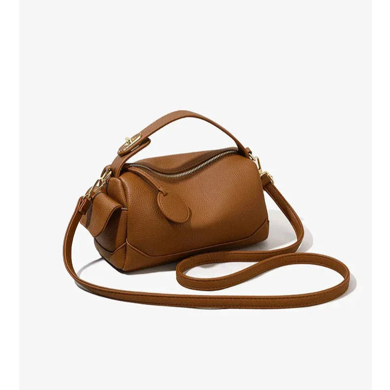 Isla | Women's Classic Boston Leather Crossbody Handbag