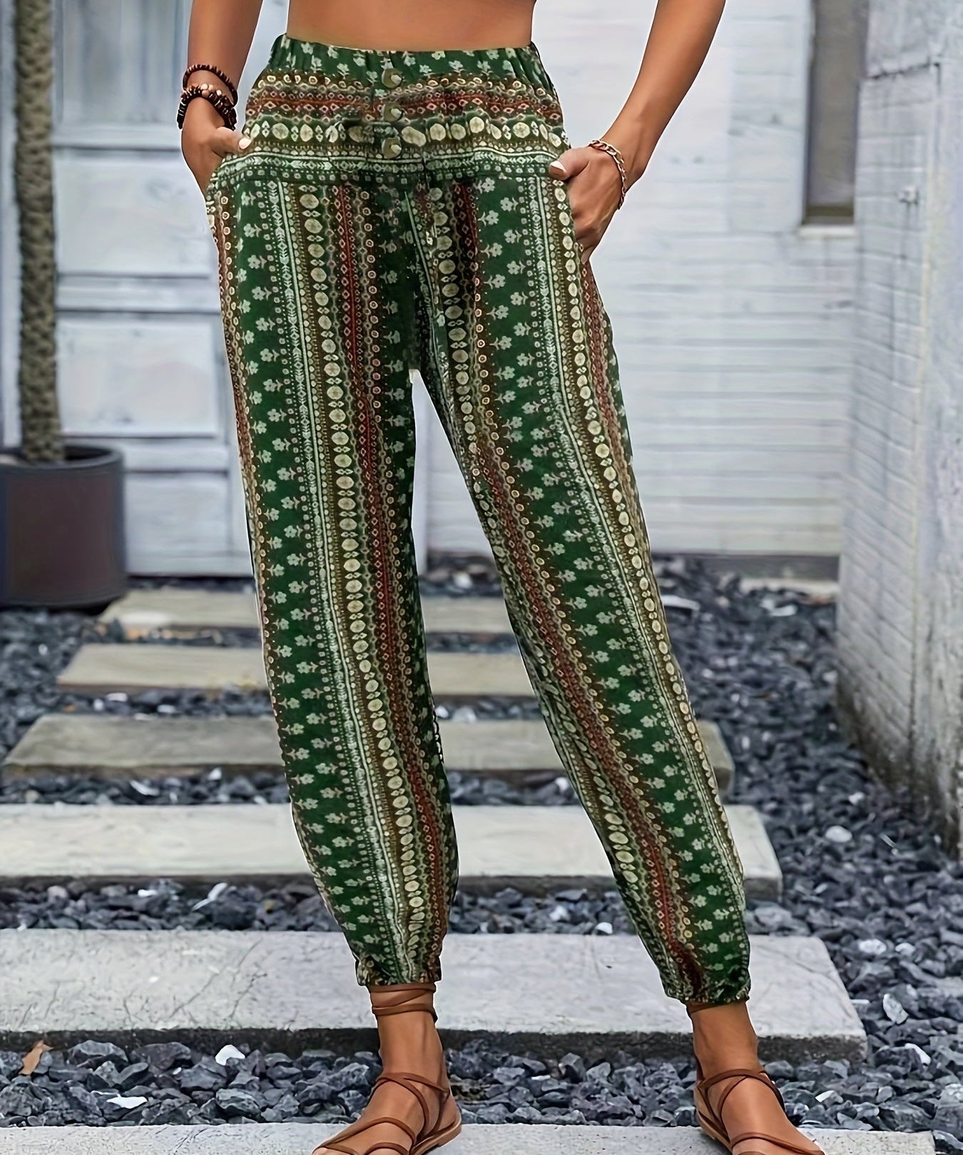 Viviana | Stylish High-Waist Printed Pants