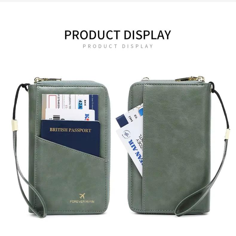 Valery | RFID-blocking passport holder with carrying strap