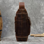 Zion | Retro Crazy Horse Leather Crossbody Sling Travel Bag