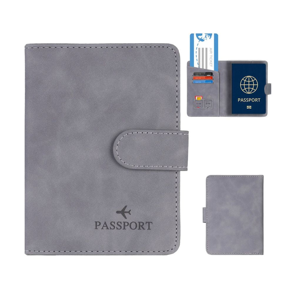 Vada | Theft-proof waterproof PU leather passport holder wallet