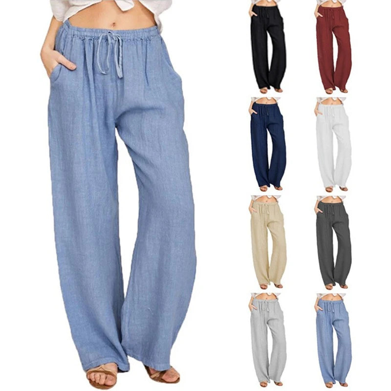 HEIDI | High Waist Breathable Cotton Pants Women