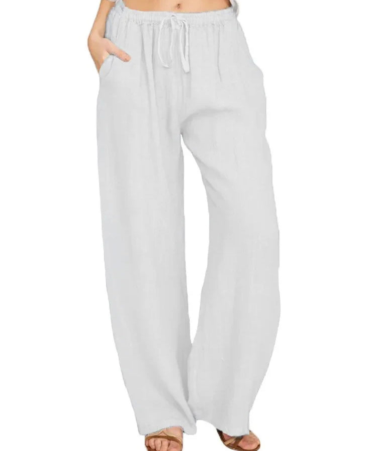 HEIDI | High Waist Breathable Cotton Pants Women